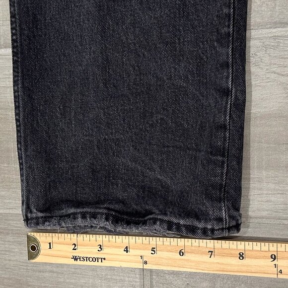 Abercrombie & Fitch The '90s Baggy Low Rise Jeans in Washed Black Denim Size 28 - Picture 14 of 15